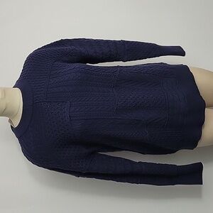 NWT Vineyard Vines Fisherman Patchwork Crewneck Sweater Size Medium Blue